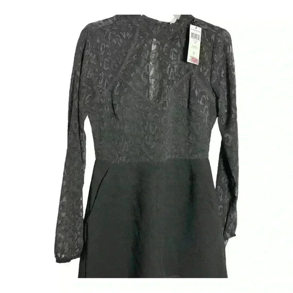 NWT BCBGeneration Women's Lace Sleeve Romper, Black, Size 6 - Picture 5 of 16